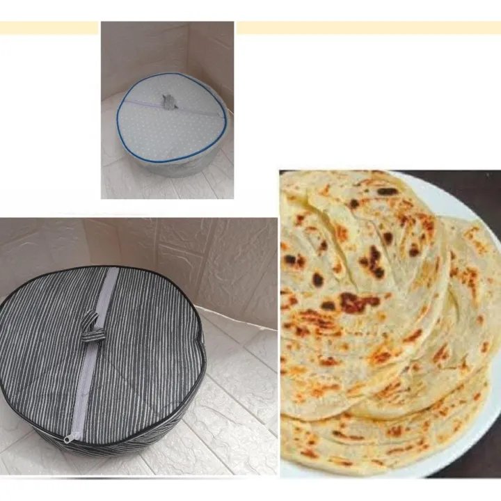 Cotton Roti Box - Circle, Cloth and foam -Multicolor/Multidesign, Bread ...