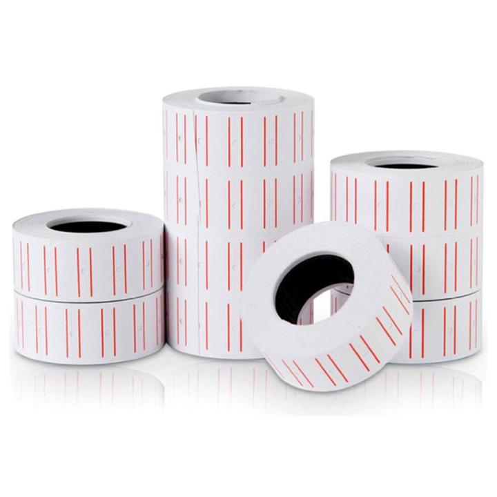 Sensa Price Tag Sticker Label Sticker Roll -Label Roll White ( 2Pcs ) /Price Tag Rolls (White) for Price Labeling Manual Machine Price Tag Label Sticker (21.5 mm x 12 mm) 2pcs Easy To Use