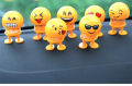 Dancing Head Doll, Stress Relief Toy, for Students to Relief Stress during Studies, Smiling Face Emoji, Heart Emoji, Cartoon, Shaking Head Dolls, For Car Decorate Dashboard car accessories, Motivational Emoji’s Pack of 6. 