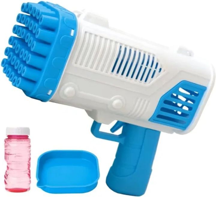 36-Hole Bubble Gun – High-Speed Bubble Blower, Battery-Powered, Fun ...