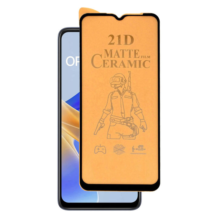 Oppo A17k Ceramic Protector Full Matte Unbreakable Tempered Glass For Oppo A17k