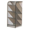 1pcs ergonomic desk storage box plastic rectangular organizing drawer organizer pen holder makeup tool organizer--transparent grey L. 