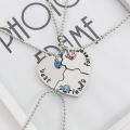 Couple Necklace 2 Piece Set Best Bff Pendant Good Friend Chokers Necklaces Chain Male And Femalm Jewelry. 