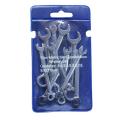 BRADOO- 10Pcs Mini Eneer Wrench Dual Heads Offset Ring Spanner Tools Spanner Combination Key 4-11mm Wrenches Hand Set. 