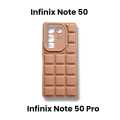 Infinix Note 50 4G / Note 50 Pro 4G Cover Soft Matte Silicone Puffer Down Jacket Style Box Design Camera Protection Back Case for Infinix Note 50 4G / Note 50 Pro 4G. 