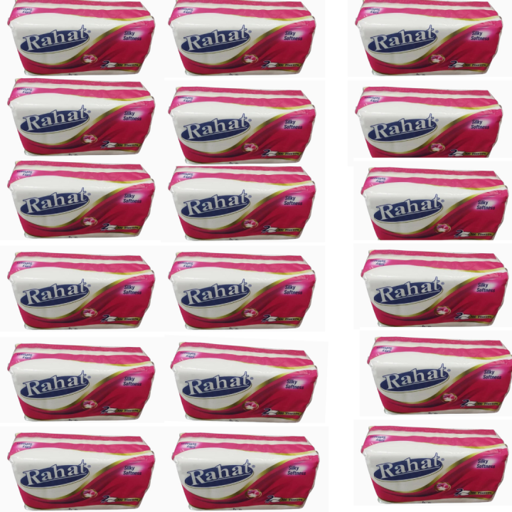 Rahat Tissue Silky Soft Pack of 12 2ply 300 Easy Pull Out Tissues