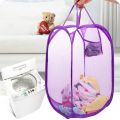 Foldable Laundry Basket Clothes Storage Bag - Mesh Folding Popup Laundry Hamper. 