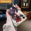 chenyyka For Infinix Hot 12 Case Fashion Girl Luxury Plating Side Pattern Silicone Casing Phone Cases Full Back Cover Camera Protection Softcase. 