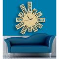 2D Modern Style Wooden Wall Clock, Laser Cut Wall Clock, Buy Trendy Wall Clock Online. 