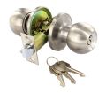 "Stainless Steel Round Lever Handle Door Lock - Mortise Entry Lock for Bedroom, Secure Knob, Heavy-Duty Door Handle, Modern Door Hardware, High-Quality Lockset with Secure Locking Mechanism". 