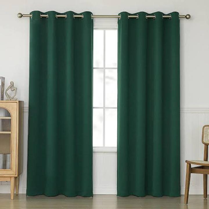 PREMIUM Cotton CURTAINS PAIR GREEN