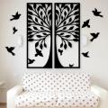 Wooden Olive Tree Wall Art Decoration 2 Pieces Black Quality Gift Ideas Modern Nature Home Office Living Room Bedroom Kitchen New Nordic Style Creative Stylish Adornment Beautiful Cute Painting Souvenir Luxury. 