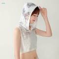 Women False Collar Bib Half Shirt Blouse Girls Detachable Cotton Blend Hood. 
