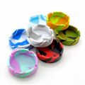Silica Gel Circular Ashtray Psychedelic Soft Round Silicone Smoke Cup Holder Custom Made Ashtray Tray Holder. 