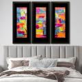 Set of 3 Vibrant Abstract Wall Art Frames, , Collage Frames for Wall Décor – Raqeeq BF63. 