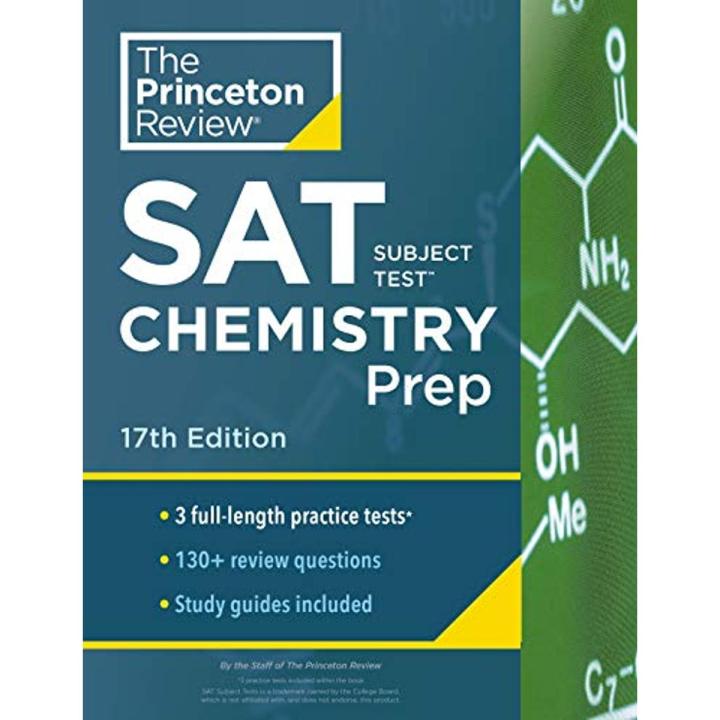 Liberty Books | Princeton Review Sat Subject Test Chemistry Prep, 17Th Edition: 3 Practice Tests + Content Review + Strategies & Techniques (College Test Preparation) by The Princeton Review (100% Original)