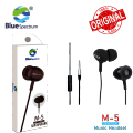 Blue Spectrum M5 Black Handsfree | High-Quality Stereo Earphones with Deep Bass | High-Quality Wired Headphones for All Mobile Phones. 