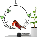 Window Hanging Spring Window Decoration Multicolor Bird Suncatcher Hanging Decorations Painted Window Decorations Durable Easy Install. 