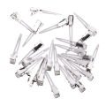 10Pcs Single Prong Hair Clip 4.5cm Alligator Flat Clips Metal Hairs Accessories MJ. 