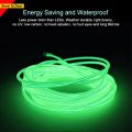 LED Green Neon Light Strip For Car Dashboard Gaps (2 Meters / 6.5 Feet's) Ambient Lights (EL Wire). 