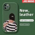 JIUMOO For iPhone 11 Pro Case Fashion Cool Tide Boy Men Thin New Design Leather Soft Back Cover Camera Protection Cases Shockproof Casing. 