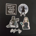 50/25pcs ARIANA GRANDE sticker pack aesthetic all albums mixed rings ideal for skateboards laptop vinyl tracks phone case etc. 