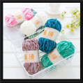Super Soft Velvet Yarn Baby Chunky Blanket Yarn Chenille Fluffy Yarns for Knitting and Crochet. 
