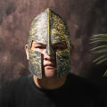 Adult Plastic Spartan Knight Helmet Sparta Mask Ancient Greek Roman Warrior Mask Halloween Cosplay Costume Performance Prop. 