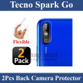 2Pcs Tecno Spark Go Back Camera 9H Gorilla Flexible Protector For Tecno Spark Go. 