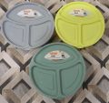 Studen Lunch Box/ Round Lunch Box 3-Sections 1.1 L with Lid/ Maya Round Lunch Box 3-Sections 1.1 L with Lid/ GoldPlast Maya Round Lunch Box 3-Sections 1.1 L-Made in Iran. 