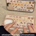 Trend Cartoon Cute Creative Labubu Doodle Cookie Labubu Case Compatible for IPhone 16 15 14 12 13 11 Pro Max 11 16 14 12 15 13 Pro 3D Keyboard Stress Relief Entertainment Soft Case. 