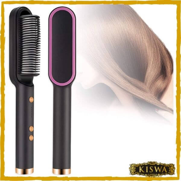 Hair Straightener Brush Curling Comb 2 In 1 Hair Hot Comb Anti Scald Hair Straightener Brush For Girls Electric Heated Hair Styler Tool Travel Professional Salon at Home. Daraz.pk