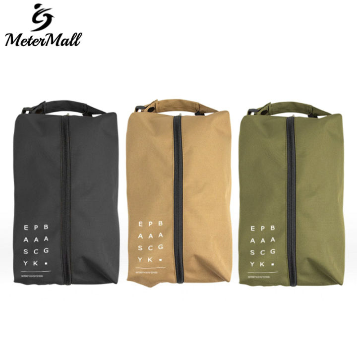 MeterMall Outdoor Shoe Bags, Waterproof Shoe Storage Organizer With Handle, Shoe Pouch With Zipper For Women Men Outdoor, Traveling, Camping, Hiking