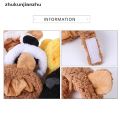 [zhukunjianzhu] Pet Dog Cat Cap Cat Headgear Funny Bear Ears Hat Warm Plush Ears Pet Supplies .. 