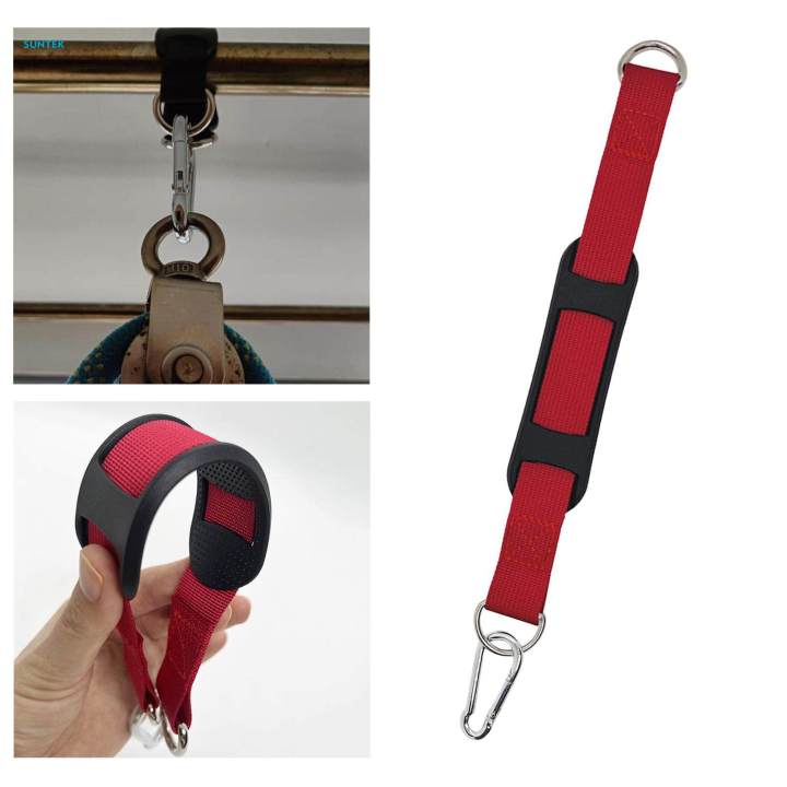 Exercise Strap Cable Pulley System Accessories Women Load 100kg Red