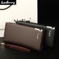 Men’s Long Slim Wallet Microfibre Leather Long Purse - Ultra Slim and Business Luxurious & Finest Quality. 
