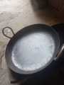 pure iron madevflat bottom karahi for making jalebi shami kabab butt karahi tawa fist fry kalahi tawa tawa keema and lot of things heavy quality easy to use easy to handle. 