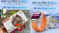 New HW ULTRA 2 CALL AMOLED 4G , 5G Sim Watch With Dual Camera NFC  Waterproof Health Monitor Android For Men Woman Smart watch. 