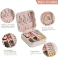 Leather Travel Jewelry Organizer Box for Women – Portable Storage Case for Hair Accessories & Rings – Classic Style – All Season. 
