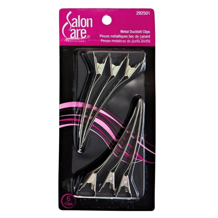 6 PCS DuckBill Hair Clips, DIY-Life Pro Salon Hair Sectioning Clamps Metal Alligator Curl Clips Sectioning Clips with Holes