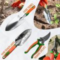 Germany lot Garden tools kit GardenWerx Gardening Tools -10 PCS Stainless Steel Heavy Duty Garden Tool Set, Non-Slip Ergonomic Handle Durable Storage Tote Bag Indoors & Outdoors - Gardening Gifts for Women and Men - Orange/Green. 
