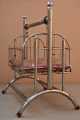 New Born Baby Silver Chrome Baby Swinging Cradle with Soft Mattress Bed. 