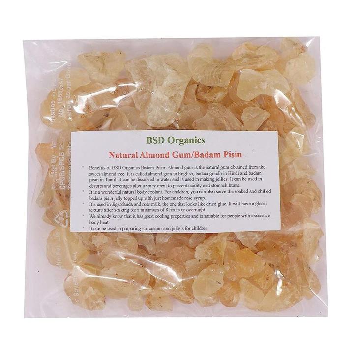 Natural Almond Gum/Badam Pisin/Badam Gum/Gondh Katira for ice cream, milk shakes, 100 grams