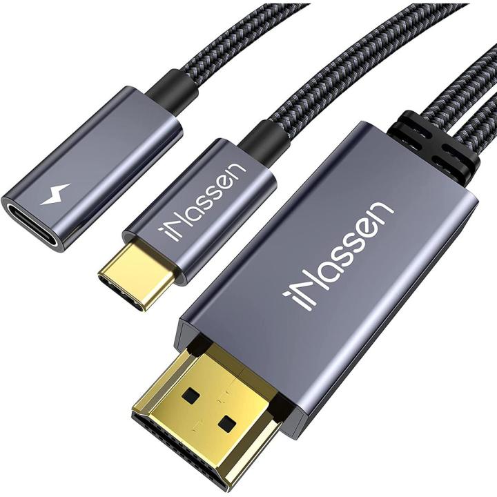 USB C to HDMI Cable  for Nintendo Switch 6ft 4K@60HzT ype-C HDMI Female Adapter with 60W PD Powering Cable Thunderbolt 3
