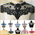 Enigma- Lace Applique Embroidery Process Multi-Color Lace Neck Collar. 