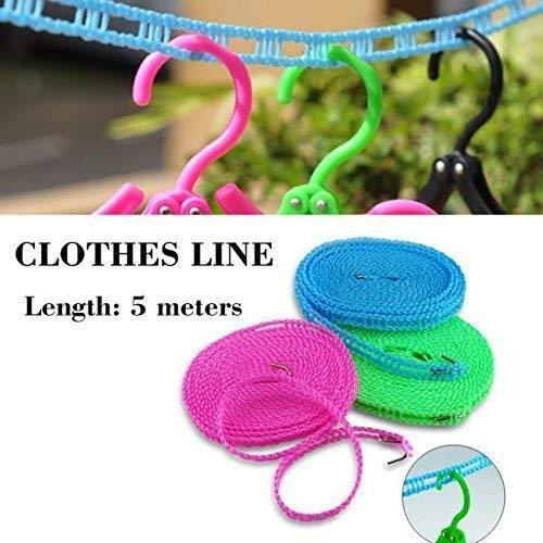 thumbnail image 2 of 5m Adjustable Nylon Clothesline - Windproof Portable Drying Line For Travel & Camping 2 of 11