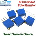 5PCS 3296W 3296 Variable Resistor multi turn Trimpot Trimmer Potentiometer. 