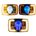 Bike Led Headlight Skull Style Headlight Beam R61 Multicolor Changing Original Fitting For Honda CD70 / CG125. 