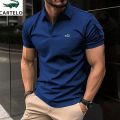 CARTELO Summer Embroidery Lapel Polo Shirt Men's Short Sleeve Business Casual Fashion Slim Fit Polo Shirt Male T-shirt. 