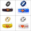 Pack Of 4- Black Superman Band And Ring For Men And Boys(Unisex. 